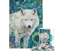Jigsaw Puzzles for Adults 1000 Pieces Whisper of The White Wolf Jigsaw 1000 Pieces Practical Game Gifts For Birthdays For Family Fun (Size 38x52cm)