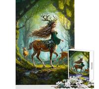 Jigsaw Puzzles for Adults 1000 Pieces Whispers in The Wildwood Impossible Game Learning Educational Anti-Stress Toys Improving Love between Couples (38x52cm)