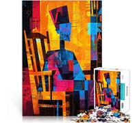 Jigsaw Puzzles for Adults 1000 Pieces Whistler鈥檚 Mother reimagined 鈥7Geometric Abstract Expressionism Hands-on-Spiel Wichtelgeschenke52x38cm