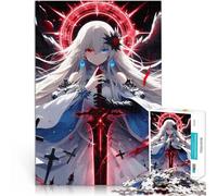 Jigsaw Puzzles for Adults 1000 Pieces White-Haired Angel with Sword Entspannungsspiele tolles Geschenk52x38cm