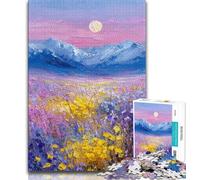 Jigsaw Puzzles for Adults 1000 Pieces Wildflowers Oil Painting Puzzles,Challenging Game Toys Wall Decoration Unique Birthday And Xmas Gifts 38x26cm