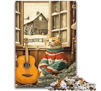Jigsaw Puzzles for Adults 1000 Pieces Winter Cat 1000 Piece Jigsaw,Fun Games Every Piece Is Unique - Challenging Family Fun Game (38x26cm)