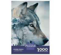 Jigsaw Puzzles for Adults 1000 Pieces Wolf Dog Husky Nature Puzzles for Adults Relaxing Games Birthday Present Challenging To Complete 38x26cm/1000pcs