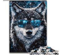 Jigsaw Puzzles for Adults 1000 Pieces Wolf in The Snow, Stress Reliever Difficult Challenge Secret Santa Gifts for Age 14 Years Up (Size 50x75cm)