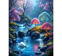Jigsaw Puzzles for Adults 1000 Pieces,Woodlands Rivers Swans jigsaw puzzle 75x50 cm Challenging DIY Puzzle for Home Decoration,Family puzzles Perfect for Game