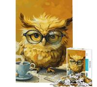 Jigsaw Puzzles for Adults 1000 Pieces Yellow Owl Fun Activities at Home Improve Memory Practical Game for And from 14 Years And over (50x75cm)
