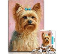 Jigsaw Puzzles for Adults 1000 Pieces Yorkshire Terrier Teenager Jigsaw,Interesting Stress Reduction Parent-child Interaction 26x38cm