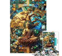 Jigsaw Puzzles for Adults 1000 Pieces Zen Buddha Kintsugi Art Fun Games Addictive Toys to Cultivate Patience Great Gifts for Games Pattern Assembly (size 38x26cm)