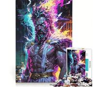 Jigsaw Puzzles for Adults 1000 Pieces Zeus︰ Neon Pantheon Educational Toy Difficult Hard Wishlist with Santa Claus 38x52cm