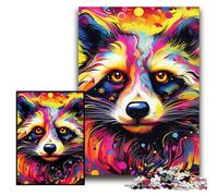Jigsaw Puzzles for Adults 1000 Pink Raccoon Jigsaw Puzzles 50x75 cm Perfect for Birthday, Christmas