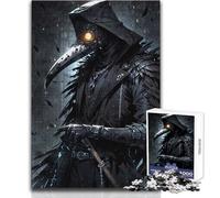 Jigsaw Puzzles for Adults 1000 Plague Doctor with Glowing Eye Ideal for Quiet Relaxing Moments Clean Uniform Cut Leisure Toy Size 50x75cm
