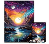 Jigsaw Puzzles for Adults 1000 Planet Color Landscape Wooden Jigsaw Puzzles for Adults Adult Game Gift Family Interactive Game Brain Challenge Gift 1000 PCS(75x50cm)