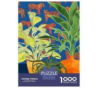 Jigsaw Puzzles for Adults 1000 Plant Tiger Abstract Puzzles for Adults DIY Toys Pattern Assembly Gifts for Friends And Family 52x38cm/1000pcs