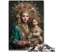 Jigsaw Puzzles for Adults 1000 Portrait of Mary The Mother Puzzles,Educational Games Home Decoration Suitable for Desktop Decoration (38x26cm)