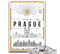 Jigsaw Puzzles for Adults 1000 Prague Czech Republic Educational Games Home Decoration Educational Game for Birthday, Chrismas (size 38x52cm)