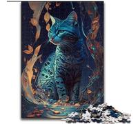 Jigsaw Puzzles for Adults 1000 Pretty Bengal Cat Made of Wood, for Teenagers Age Group 14+, Home Decor 50x75cm DIY Art Decor