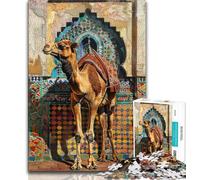 Jigsaw Puzzles for Adults 1000 Psychedelic Camel Puzzles for Teenagers,Challenging Game for Is Ideal As A Gift for The Whole Family 75x50cm