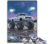 Jigsaw Puzzles for Adults 1000 Psychedelic Monster Truck Puzzles for Teenagers,Challenging Game for Is Ideal As A Gift for The Whole Family (38x26cm)