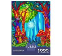 Jigsaw Puzzles for Adults 1000 Psychedelic Mushroom Forest Jigsaw for Adults Relaxing Games Presents for Women Challenging To Complete 52x38cm/1000pcs