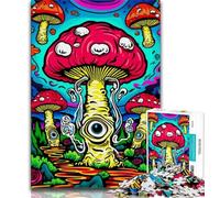 Jigsaw Puzzles for Adults 1000 Psychedelic Mushrooms Puzzles for Teenagers,is Ideal As Gifts for The Whole Family for Age 14+ (size 38x26cm)