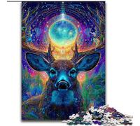 Jigsaw Puzzles for Adults 1000 Psychedelic Visionary Deer Art, Family Entertainment Toys Is Ideal As Gifts for The Whole Family for 14+ (Size 26x38cm)