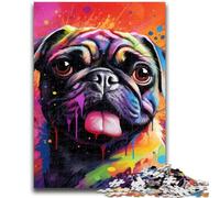 Jigsaw Puzzles for Adults 1000 Pug Teenager Puzzles,Challenging Game for Is Ideal As A Gift for The Whole Family (26x38cm)