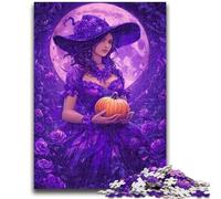 Jigsaw Puzzles for Adults 1000 Pumpkin Witch Teenager Jigsaw,Challenging Game Toys Wall Decoration Unique Birthday And Xmas Gifts (38x26cm)