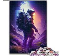 Jigsaw Puzzles for Adults 1000 Purple Astronaut Made of Wood, for Teenagers Age Group 14+, Home Decor 50x75cm DIY Art Decor