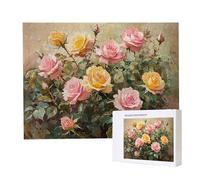 Jigsaw Puzzles for Adults 1000, Puzzle for Adults, Challenging Puzzle Educational Games, Puzzles Game for The Whole for Women, Gifts for Men, Home Decoration, Theme:（Rose) z-565