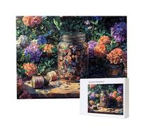 Jigsaw Puzzles for Adults 1000, Puzzle for Adults, Challenging Puzzle Educational Games, Puzzles Game for The Whole for Women, Gifts for Men, Home Decoration, Theme:（Button Flower) z-619