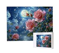 Jigsaw Puzzles for Adults 1000, Puzzle for Adults, Challenging Puzzle Educational Games, Puzzles Game for The Whole for Women, Gifts for Men, Home Decoration, Theme:（Moon Rose) z-971