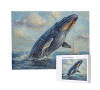 Jigsaw Puzzles for Adults 1000, Puzzle for Adults, Challenging Puzzle Educational Games, Puzzles Game for The Whole for Women, Gifts for Men, Home Decoration, Theme:（Whale Sailboat) z-431