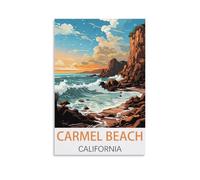 Jigsaw Puzzles for Adults 1000 Puzzles Carmel Beach California Puzzles for Adults Educational Game Challenge Toy 1000 Pieces 38x26cm