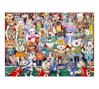 Jigsaw Puzzles for Adults 1000, Puzzles for Adults, Challenging Puzzles, Puzzle Game for The Whole for Women, Gifts for Men, Theme:Cat Basketball Game