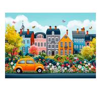 Jigsaw Puzzles for Adults 1000, Puzzles for Adults, Challenging Puzzles, Puzzle Game for The Whole for Women, Gifts for Men, Theme:Small Town Scenery
