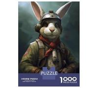 Jigsaw Puzzles for Adults 1000 Rabbit As A Pilot Adult Jigsaw Puzzle Toy Wall Decor Difficult Challenge Educational Challenge 38x26cm/1000pcs