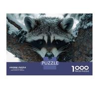 Jigsaw Puzzles for Adults 1000 Raccoon in A Snowy Tree Adult Jigsaw Puzzle Hands-on Game Precision Cutting Gifts for Friends And Family 38x26cm/1000pcs