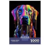 Jigsaw Puzzles for Adults 1000 Rainbow Dog Jigsaw for Adults Relaxing Games Pattern Assembly Gifts for Friends And Family 38x26cm/1000pcs