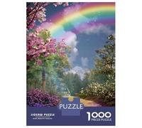 Jigsaw Puzzles for Adults 1000 Rainbow Garden Pathway Jigsaw for Adults Relaxing Games Presents for Women Challenging To Complete 38x26cm/1000pcs