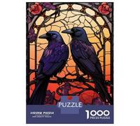 Jigsaw Puzzles for Adults 1000 Ravens Huginn And Muninn Adult Jigsaw Puzzle Toy Wall Decor Difficult Challenge Educational Challenge 52x38cm/1000pcs
