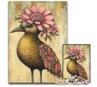 Jigsaw Puzzles for Adults 1000 Red Bird Wooden Puzzles Fun Games, Is Ideal As A Gift for The Whole Family for for Age 14 50X75CM