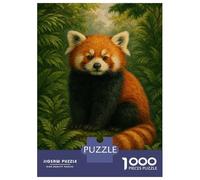 Jigsaw Puzzles for Adults 1000 Red Panda Portrait in Lush Forest Puzzles for Adults DIY Toys Pattern Assembly Gifts for Friends And Family 70x50cm/1000pcs