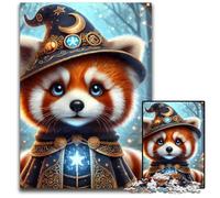 Jigsaw Puzzles for Adults 1000 Red Panda WizardPaper Jigsaw Puzzles for Adults Interactive Family Game Brain Challenge Educational Toy 1000 PCS(38x26cm)