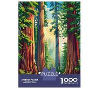Jigsaw Puzzles for Adults 1000 Redwood National Park Illustration Jigsaw for Adults Relaxing Games Pattern Assembly Gifts for Friends And Family 70x50cm/1000pcs