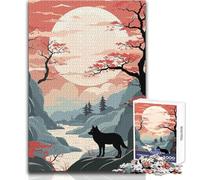 Jigsaw Puzzles for Adults 1000 Retro Animal Japan Vibes Ideal for Quiet Relaxing Moments Clean Uniform Cut Leisure Toy Size 38x52cm