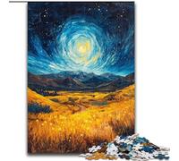 Jigsaw Puzzles for Adults 1000 Rice Fields Under The Night Sky Challenging Puzzles Impossible Hard Challenge Toy for Teenagers (Size 26x38cm)
