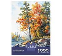 Jigsaw Puzzles for Adults 1000 Riverside Fall Trees Jigsaw for Adults Relaxing Games Pattern Assembly Gifts for Friends And Family 52x38cm/1000pcs