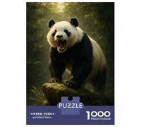 Jigsaw Puzzles for Adults 1000 Roaring Panda in Jungle Puzzle for Adults Relaxing Games But Fun And Humorous Challenging To Complete 38x26cm/1000pcs