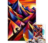 Jigsaw Puzzles for Adults 1000 Rock Climbing Sunset Wpap Relaxing Games Brain Intelligence Challenge Addictive Toys Great Gifts Family Activities (Size 38x52cm)