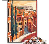 Jigsaw Puzzles for Adults 1000 Rome Italy Minimalist Help The Brain Exercise Addictive Toys to Cultivate Patience Parent-child Interaction (38x52cm) 1000pcs